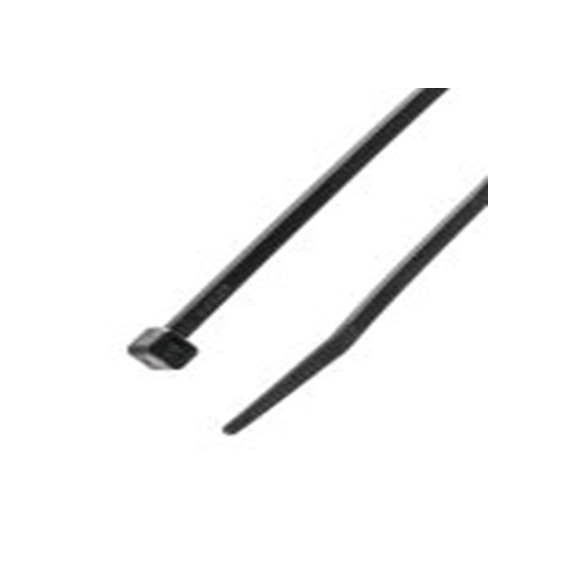 RS PRO,811-1666,尼龙 66 电缆扎带, 不易松脱, 阻燃, 黑色, 203 mm长x4.6 mm宽, 215.6N拉伸强度