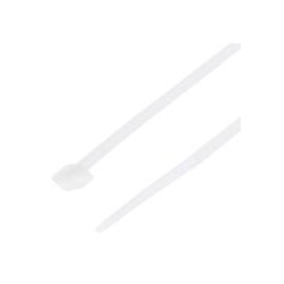 RS PRO,811-1694,尼龙 66 电缆扎带, 不易松脱, 阻燃, 天然色, 203 mm长x2.5 mm宽, 78.4N拉伸强度