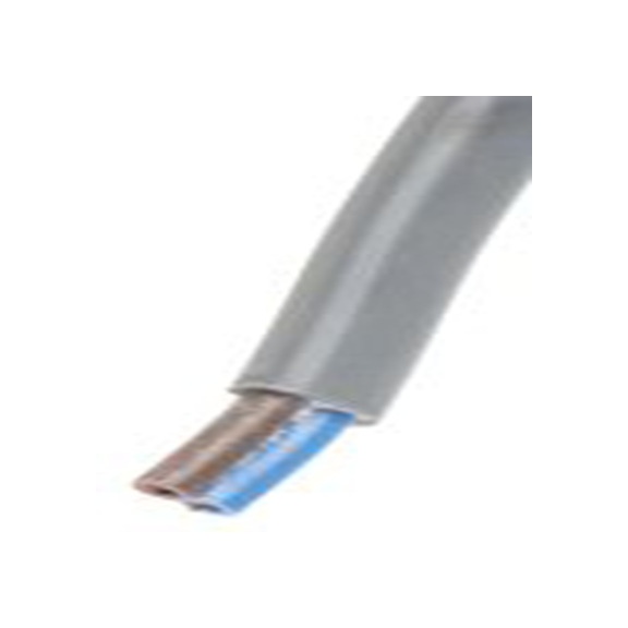 RS PRO,811-4368,2芯, 100 m长 电源电缆, 300 V, 灰色 聚氯乙烯护套 70 °C, H03VVH2-F系列