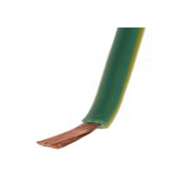 RS PRO,811-4463,绿色, 黄色 控制 柔性，黑色 架空电缆, 4 mm², 25 m长 56/0.3 mm, 11 AWG 聚氯乙烯, 1000 V, 最高70 °C, FLEXIBLE