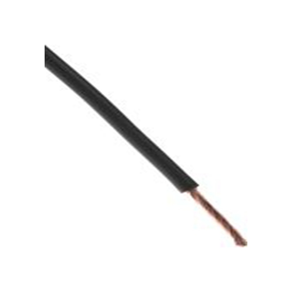 RS PRO,811-4466,黑色 控制 柔性，黑色 架空电缆, 4 mm², 25 m长 56/0.3 mm, 11 AWG 聚氯乙烯, 1000 V, 最高70 °C, FLEXIBLE BK系