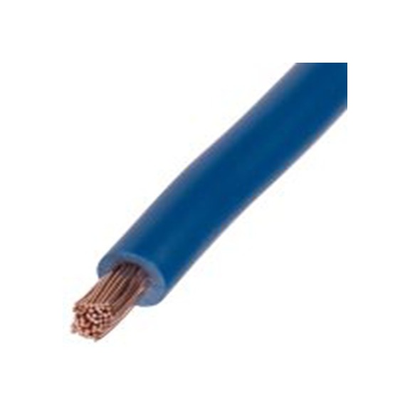 RS PRO,811-4469,蓝色 控制 柔性，黑色 架空电缆, 4 mm², 25 m长 56/0.3 mm, 11 AWG 聚氯乙烯, 1000 V, 最高70 °C, FLEXIBLE BK系