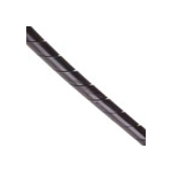 RS PRO,811-7654,聚乙烯 螺旋电缆包覆套, 黑色, 最大捆束10 mm 1.5 mm直径电缆 3 mm直径电缆, 0.5 mm壁厚, 30.5 m长