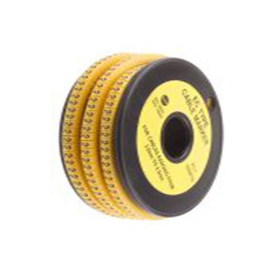 RS PRO,812-0806,RS PRO 防油 电缆标识, 滑动式固定 4.2 mm, 图例2 3 mm, 黑色 黄色, 4 mm, EC系列