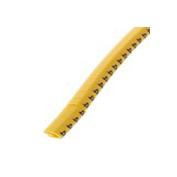 RS PRO,812-0818,RS PRO 防油 电缆标识, 滑动式固定 4.2 mm, 图例4 3 mm, 黑色 黄色, 4 mm, EC系列