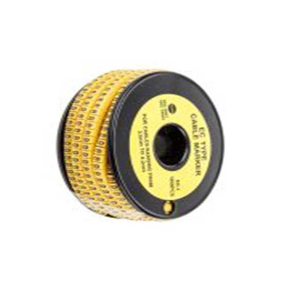 RS PRO,812-0828,RS PRO 防油 电缆标识, 滑动式固定 4.2 mm, 图例8 3 mm, 黑色 黄色, 4 mm, EC系列