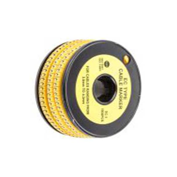 RS PRO,812-0843,RS PRO 防油 电缆标识, 滑动式固定 4.2 mm, 图例C 3 mm, 黑色 黄色, 4 mm, EC系列