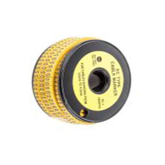 RS PRO,812-0852,RS PRO 防油 电缆标识, 滑动式固定 4.2 mm, 图例G 3 mm, 黑色 黄色, 4 mm, EC系列