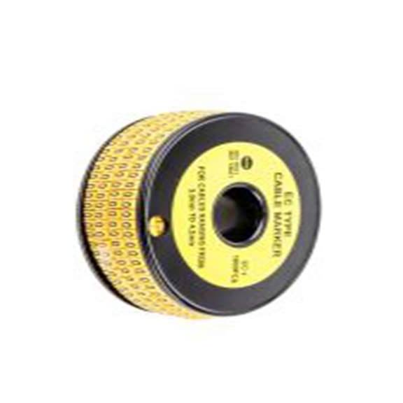 RS PRO,812-0884,RS PRO 防油 电缆标识, 滑动式固定 4.2 mm, 图例Q 3 mm, 黑色 黄色, 4 mm, EC系列