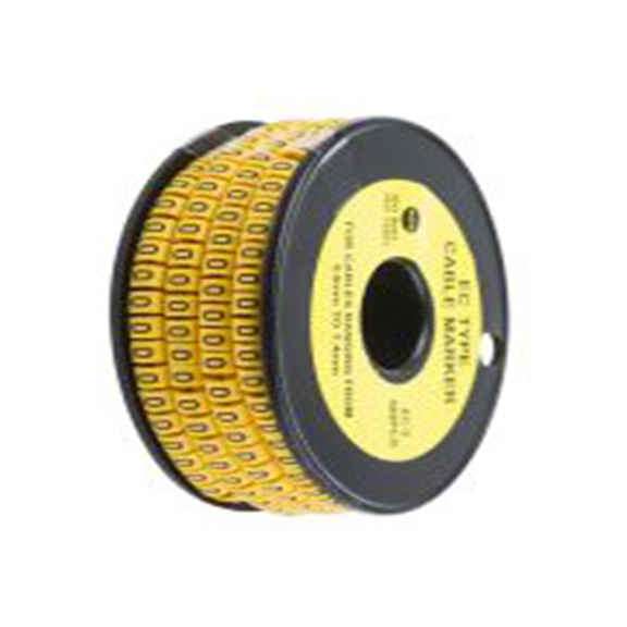 RS PRO,812-0931,RS PRO 防油 电缆标识, 滑动式固定 7.4 mm, 图例0 3.6 mm, 黑色 黄色, 5 mm, EC系列