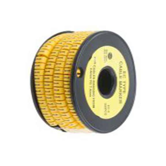 RS PRO,812-0935,RS PRO 防油 电缆标识, 滑动式固定 7.4 mm, 图例1 3.6 mm, 黑色 黄色, 5 mm, EC系列