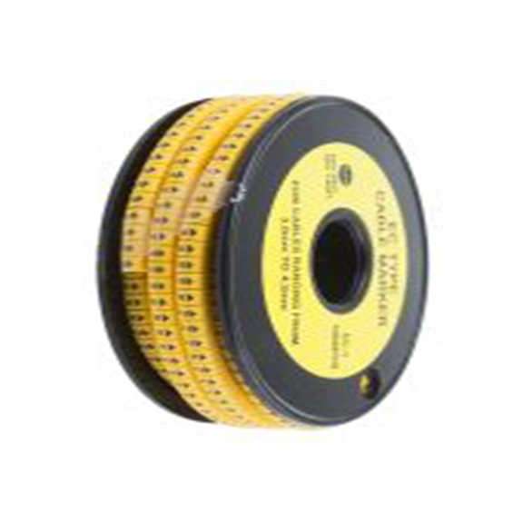 RS PRO,812-0938,RS PRO 防油 电缆标识, 滑动式固定 4.2 mm, 图例接地 3 mm, 黑色 黄色, 4 mm, EC系列