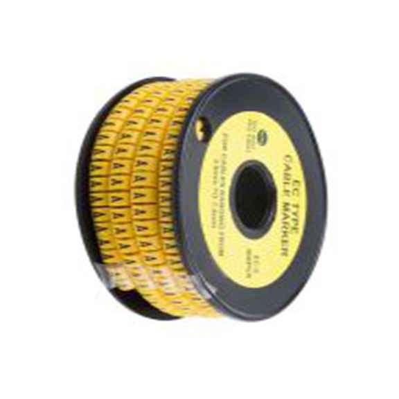 RS PRO,812-0963,RS PRO 防油 电缆标识, 滑动式固定 7.4 mm, 图例A 3.6 mm, 黑色 黄色, 5 mm, EC系列