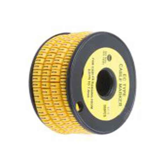 RS PRO,812-0997,RS PRO 防油 电缆标识, 滑动式固定 7.4 mm, 图例I 3.6 mm, 黑色 黄色, 5 mm, EC系列