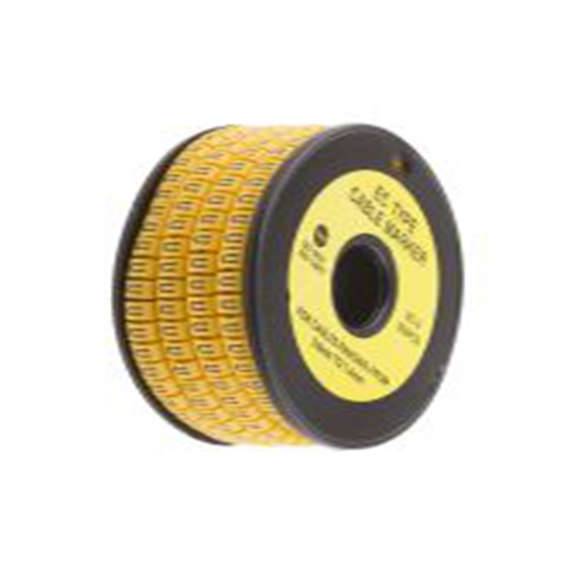 RS PRO,812-1035,RS PRO 防油 电缆标识, 滑动式固定 7.4 mm, 图例U 形 3.6 mm, 黑色 黄色, 5 mm, EC系列