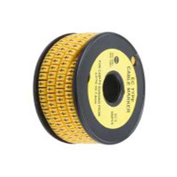 RS PRO,812-1051,RS PRO 防油 电缆标识, 滑动式固定 7.4 mm, 图例+ 3.6 mm, 黑色 黄色, 5 mm, EC系列