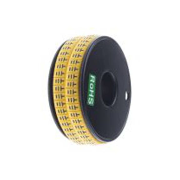 RS PRO,812-1206,RS PRO 防油 电缆标识, 滑动式固定 7 mm, 图例接地 3.5 mm, 黑色, 5 mm, FM系列