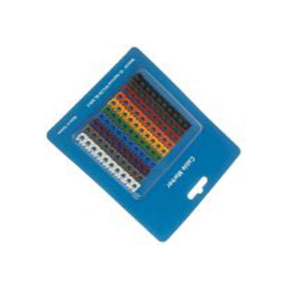 RS PRO,812-1225,电缆标识, 夹式固定, 图例0-9, 黄色 黑色, UL 94V-2, 2.9 mm x 7.7 mm, PB系列