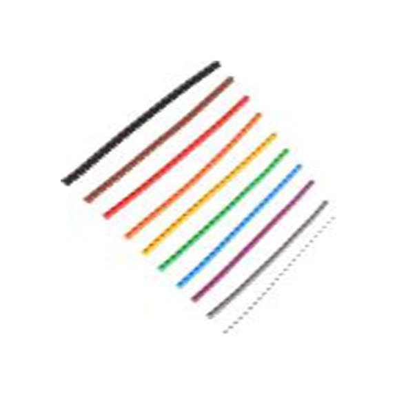 RS PRO,812-1231,电缆标识, 夹式固定, 图例0-9, 黄色 黑色, UL 94V-2, 2.3 mm x 5.1 mm, PB系列