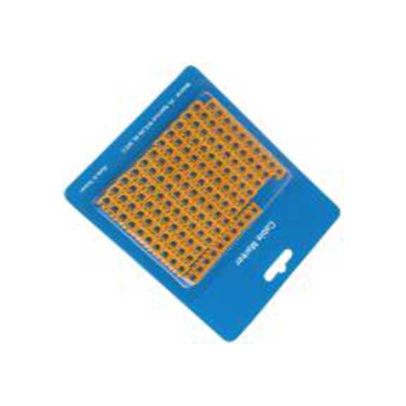 RS PRO,812-1234,电缆标识, 夹式固定, 图例A 至 M, 黄色 黑色, UL 94V-2, 2.9 mm x 7.7 mm, PB系列