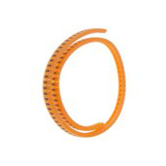 RS PRO,812-1247,电缆标识, 扣入式固定 3.4 mm, 图例0 3 mm, 黑色 橙色, 4 mm, MB1系列