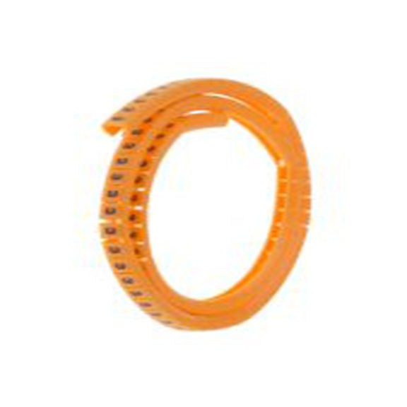 RS PRO,812-1253,电缆标识, 扣入式固定 3.4 mm, 图例3 3 mm, 黑色 橙色, 4 mm, MB1系列