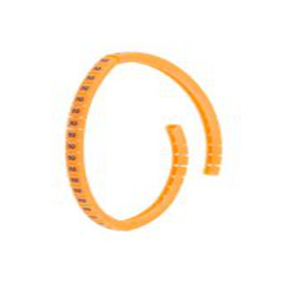 RS PRO,812-1259,电缆标识, 扣入式固定 3.4 mm, 图例2 3 mm, 黑色 橙色, 4 mm, MB1系列