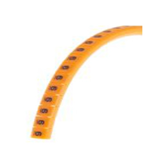 RS PRO,812-1269,电缆标识, 扣入式固定 3.4 mm, 图例6 3 mm, 黑色 橙色, 4 mm, MB1系列