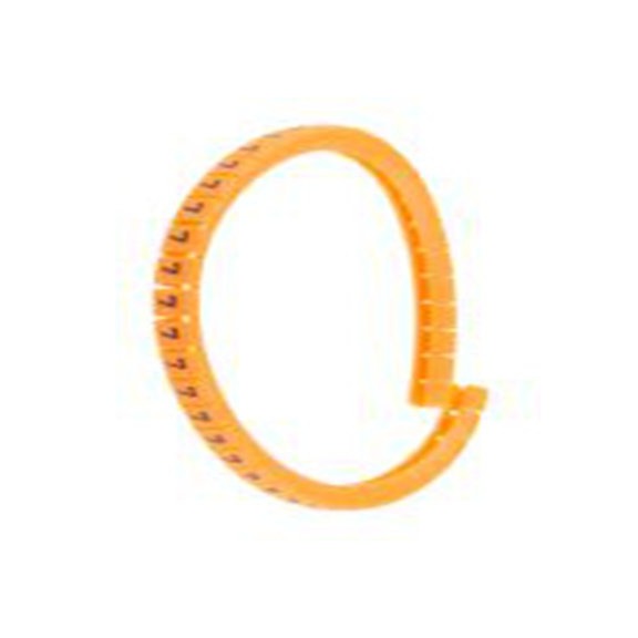 RS PRO,812-1278,电缆标识, 扣入式固定 3.4 mm, 图例7 3 mm, 黑色 橙色, 4 mm, MB1系列