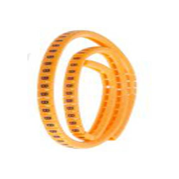 RS PRO,812-1287,电缆标识, 扣入式固定 3.4 mm, 图例B 3 mm, 黑色 橙色, 4 mm, MB1系列