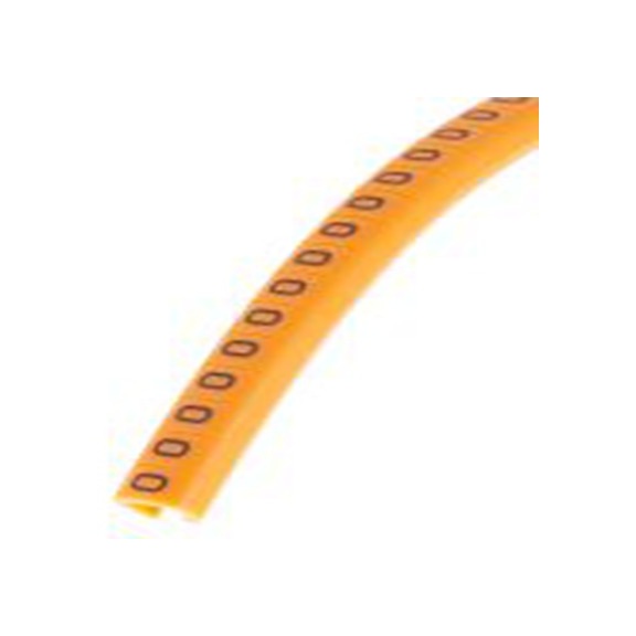 RS PRO,812-1391,电缆标识, 扣入式固定 5 mm, 图例0 4 mm, 黑色 橙色, 4 mm