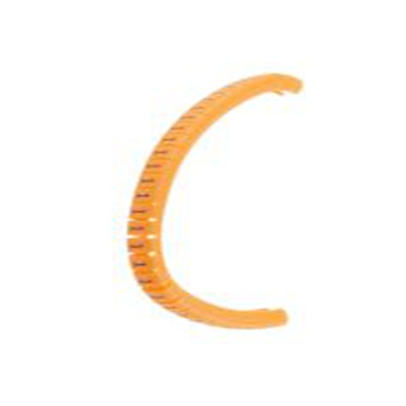 RS PRO,812-1394,电缆标识, 扣入式固定 5 mm, 图例1 4 mm, 黑色 橙色, 4 mm, MB2系列