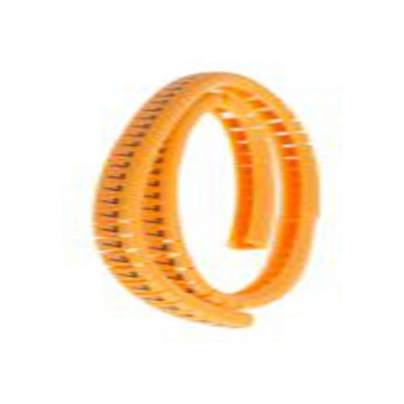 RS PRO,812-1405,电缆标识, 扣入式固定 5 mm, 图例5 4 mm, 黑色 橙色, 4 mm, MB2系列