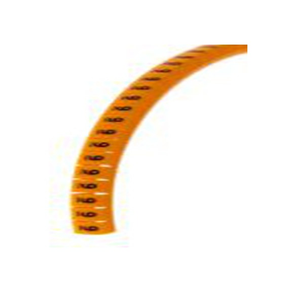 RS PRO,812-1420,电缆标识, 扣入式固定 5 mm, 图例9 4 mm, 黑色 橙色, 4 mm, MB2系列