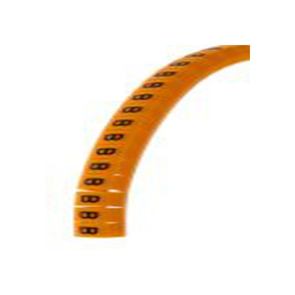 RS PRO,812-1427,电缆标识, 扣入式固定 5 mm, 图例B 4 mm, 黑色 橙色, 4 mm, MB2系列