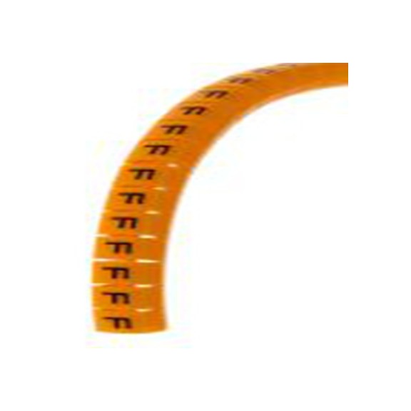 RS PRO,812-1442,电缆标识, 扣入式固定 5 mm, 图例F 4 mm, 橙色, 黑色 橙色, 4 mm x 4 mm