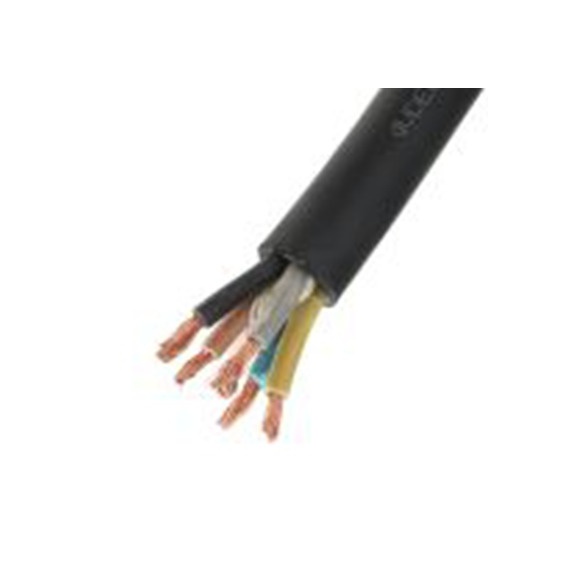 RS PRO,821-3245,五芯, 50 m长 电源电缆, 750 V ac, 黑色 乙烯基丙烯橡胶护套 60 °C, H07RN-F系列