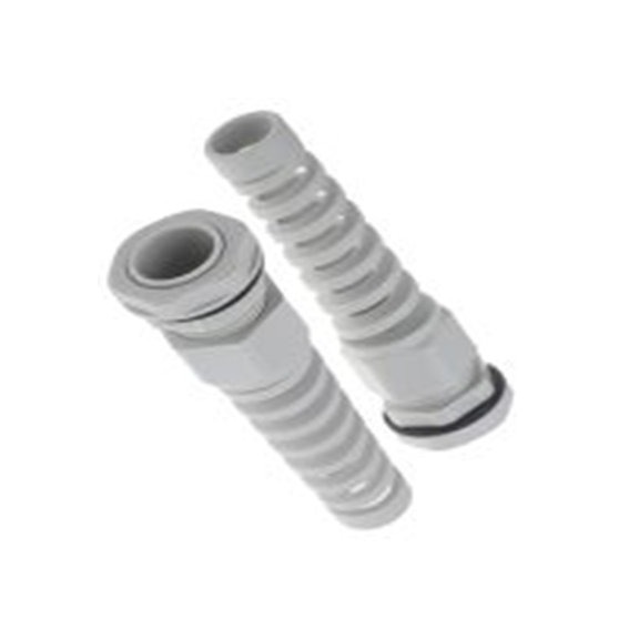 RS PRO,822-9587,尼龙 66 电缆接头, PG13.5, 6 mm至12 mm线径, IP68, 灰色 包括锁紧螺母