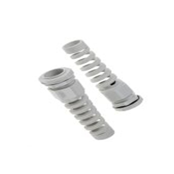 RS PRO,822-9599,尼龙 66 电缆接头, PG21, 13 mm至18 mm线径, IP68, 灰色 包括锁紧螺母