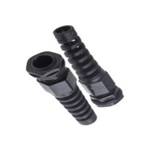 RS PRO,822-9606,尼龙 66 电缆接头, PG11, 5 mm至10 mm线径, IP68, 黑色 包括锁紧螺母