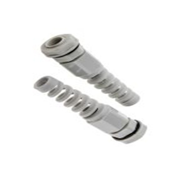 RS PRO,822-9616,尼龙 66 电缆接头, M12, 3 mm至6.5 mm线径, IP68, 灰色 包括锁紧螺母, AG-D系列