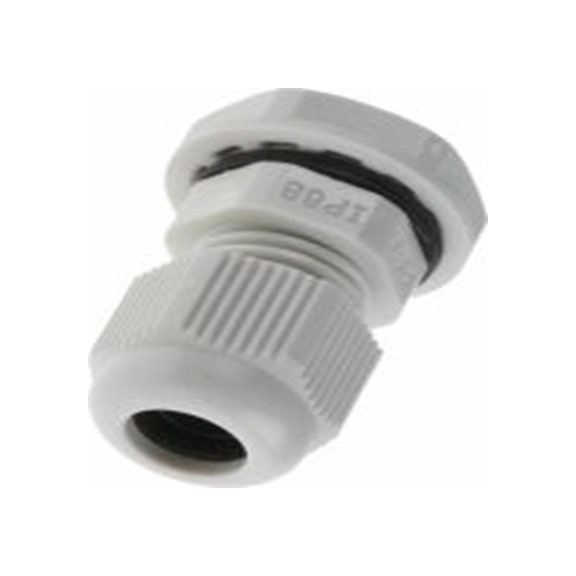 RS PRO,822-9640,尼龙 66 电缆接头, PG7, 3.5 mm至6 mm线径, IP68, 灰色 包括锁紧螺母