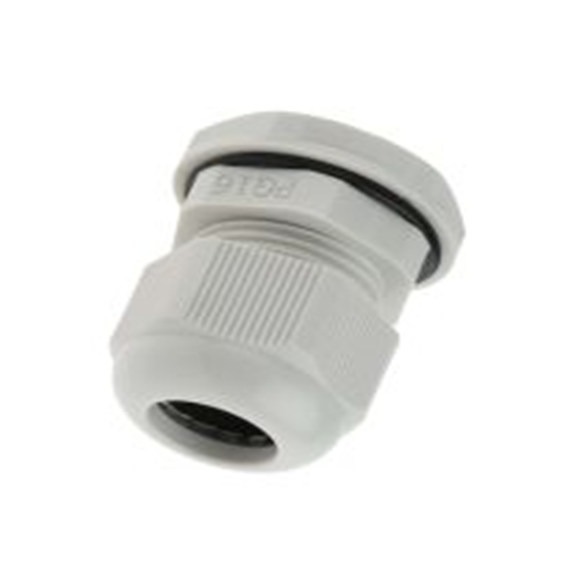 RS PRO,822-9650,尼龙 66 电缆接头, PG16, 10 mm至14 mm线径, IP68, 灰色 包括锁紧螺母