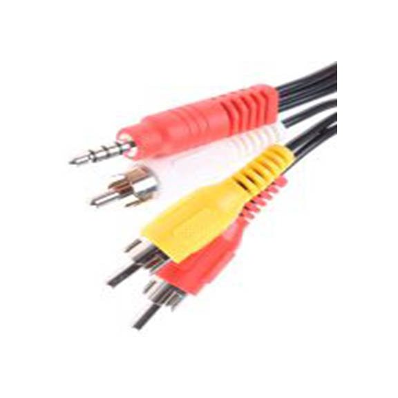 RS PRO,832-6278,RS PRO 辅助电缆, 3.5 mm 立体声插孔 公转RCA x 3 公, 1.8 m长, 黑色