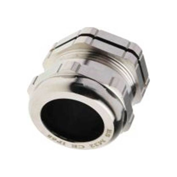 RS PRO,835-4125,镀镍黄铜 电缆接头, M32, 15 mm至22 mm线径, IP68, 金属 包括锁紧螺母