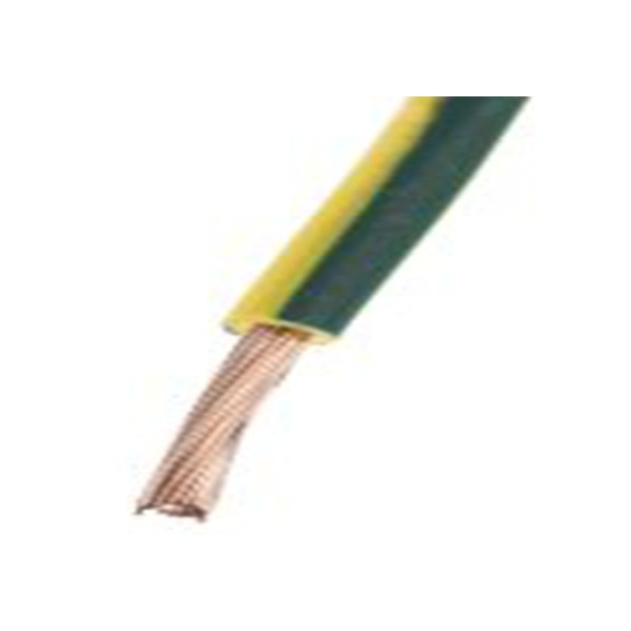 RS PRO,836-0773,绿色, 黄色 H05Z-K 面板接线 架空电缆, 0.75 mm², 100 m长 22/1 mm, 18 AWG 低烟，无卤, 500 V, 最高90 °C, 249