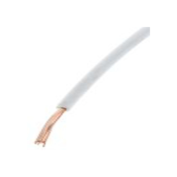 RS PRO,836-0789,白色 LSZH电器面板接线 架空电缆, 0.75 mm², 100 m长 22/1 mm, 22 AWG 乙烯丙烯二烃单体, 低烟，无卤, 500 V, 最高90 °C
