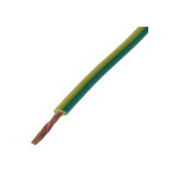 RS PRO,836-0808,绿色, 黄色 H07Z-K 设备电线 架空电缆, 1.5 mm², 100 m长 27/0.25 mm, 15 AWG 低烟，无卤, 750 V, 最高90 °C, 6