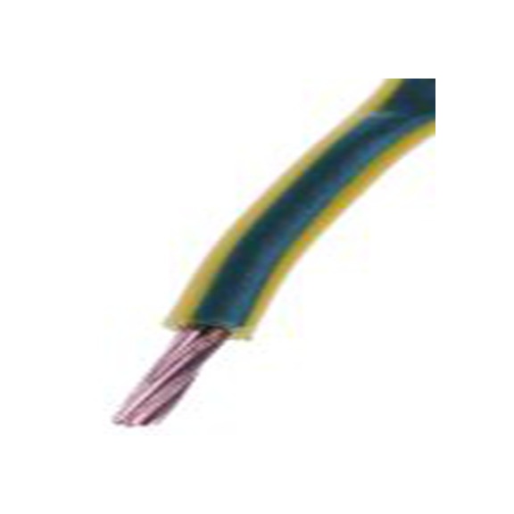 RS PRO,836-0886,绿色, 黄色 H07V-R 6491X 架空电缆, 2.5 mm², 100 m长 7/0.67 mm, 14 AWG 聚氯乙烯, 750 V, 最高70 °C, 64