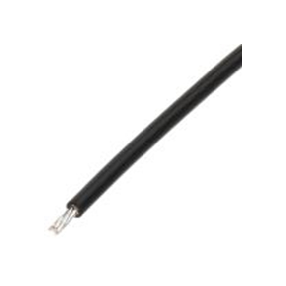 RS PRO,841-7355,黑色 设备电线 架空电缆, 0.22 mm², 100 m长 7/0.2 mm, 24 AWG 聚四氟乙烯, 600 V, 最高200 °C, Type B系列